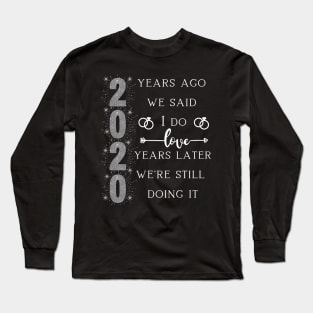 20 Years Married. 20th Wedding Anniversary Long Sleeve T-Shirt